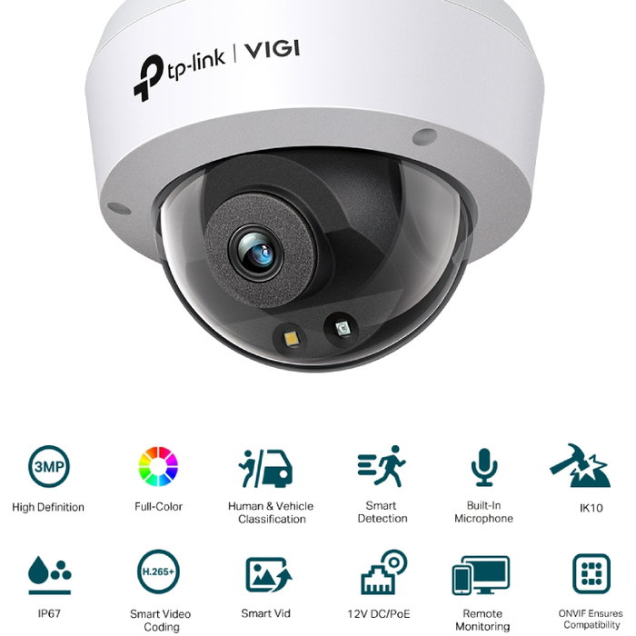 TP-Link VIGI C230 (2.8mm) Cámara de Red Dome 3MP